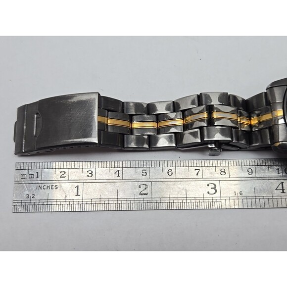 Pulsar by Seiko V0720050 Alarm Chrono Ana Digi Watch Black Gold Mens New Battery - Picture 10 of 13